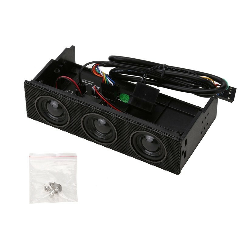 5.25" Stereo Surround Speaker PC Front Panel Computer Case Built-in
