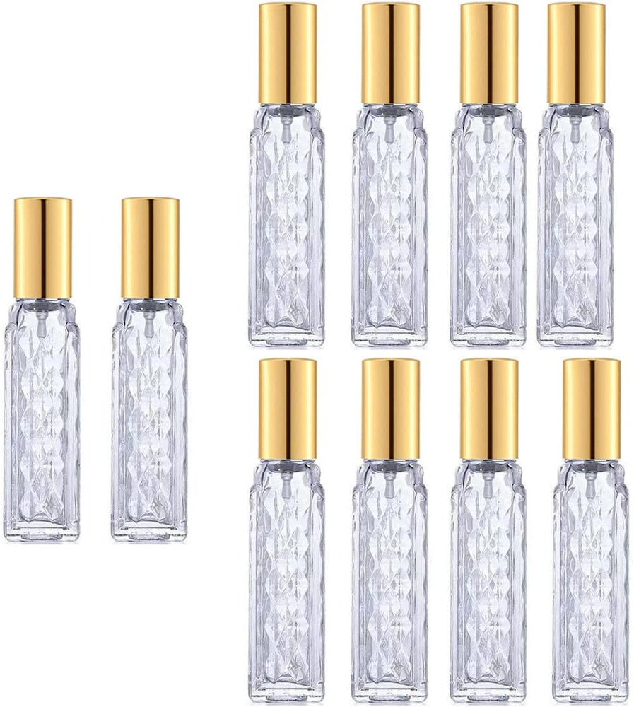 10-Pack 12Ml Clear Glass Perfume Atomizer, Empty Refillable Spray Bottle