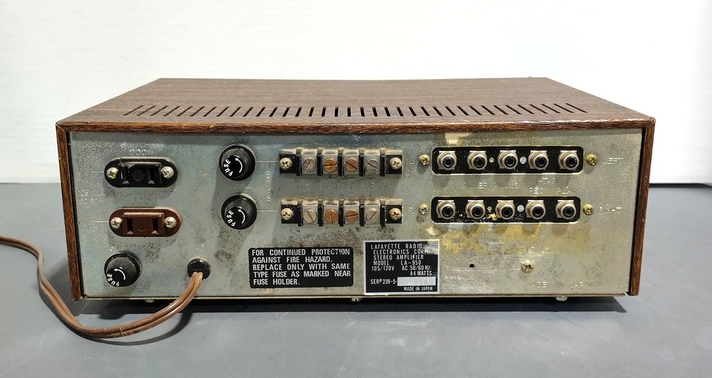 Lafayette LA-950 37.5W Per Channel 8Ω Solid-State Stereo Amplifier Power Tested