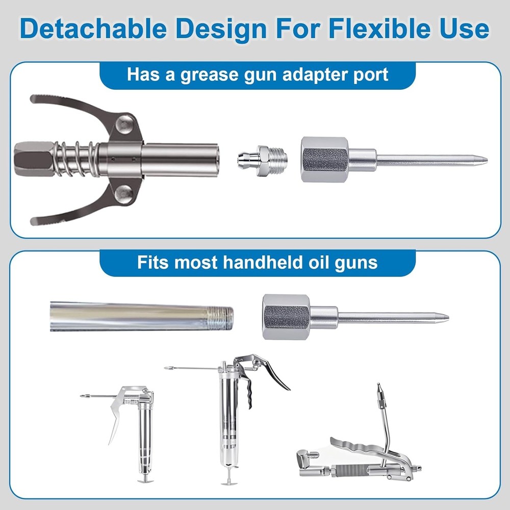 Grease Needle Dispenser Set 5PCS Rubber Coupler