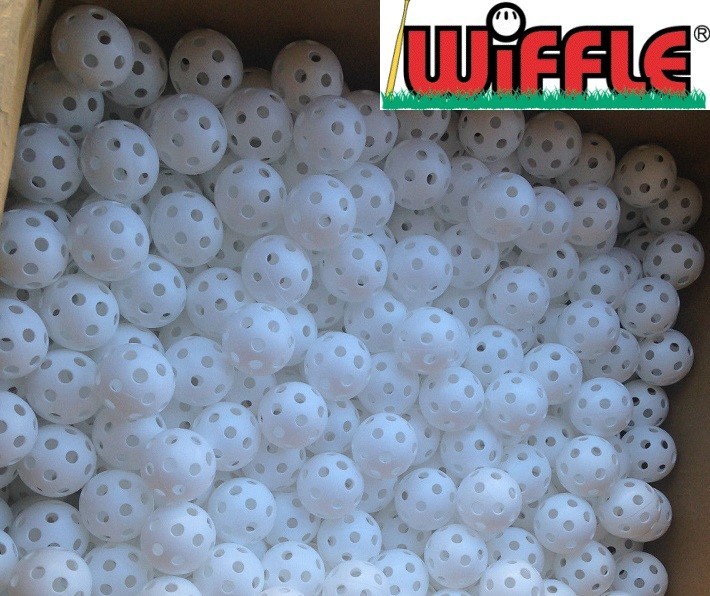 24 WIFFLE® Golf Balls Plastic Practice Poly Golf Balls White Bulk