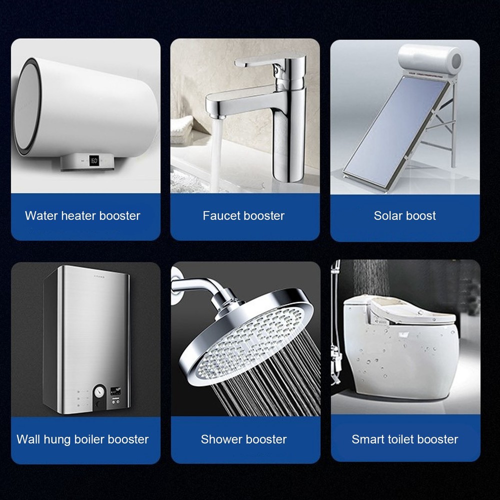 UK Plug Pump Automatic Water Pressure Shower Boosting Recirculating