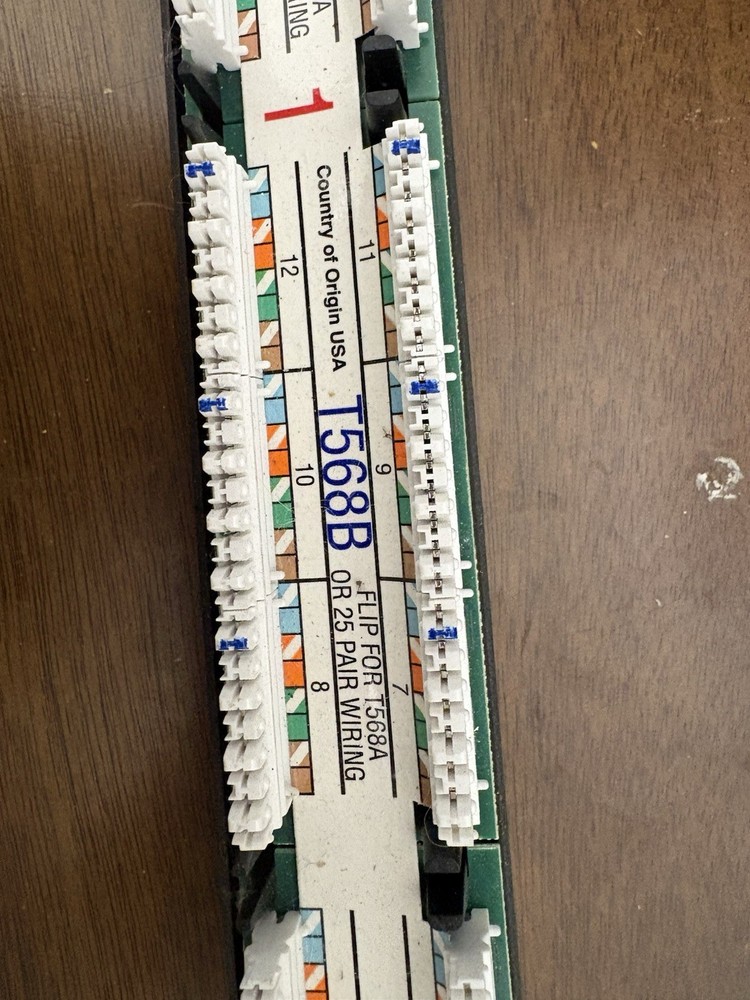 Leviton Cat6 24-Port Patch Panel 110 Punch Down Rack Mount RJ45