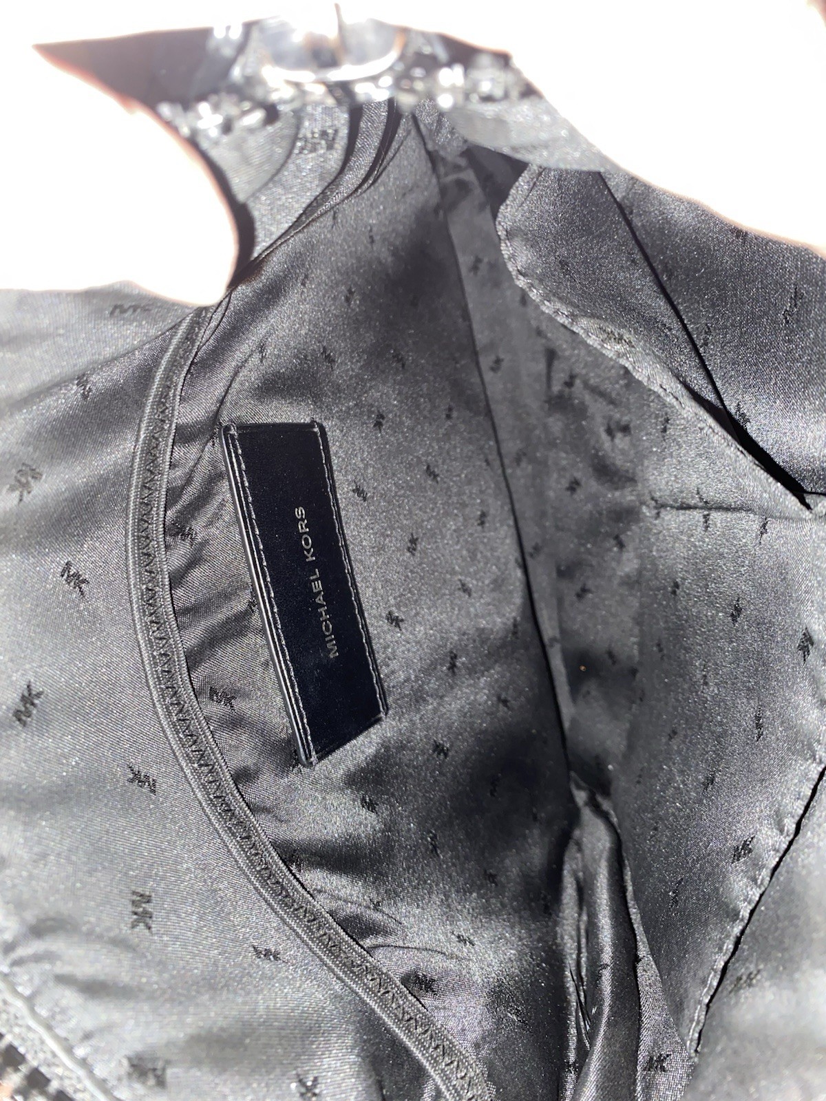 Michael Kors Black Nylon Jet Set Travel Crossbody Bag Silver Hardware