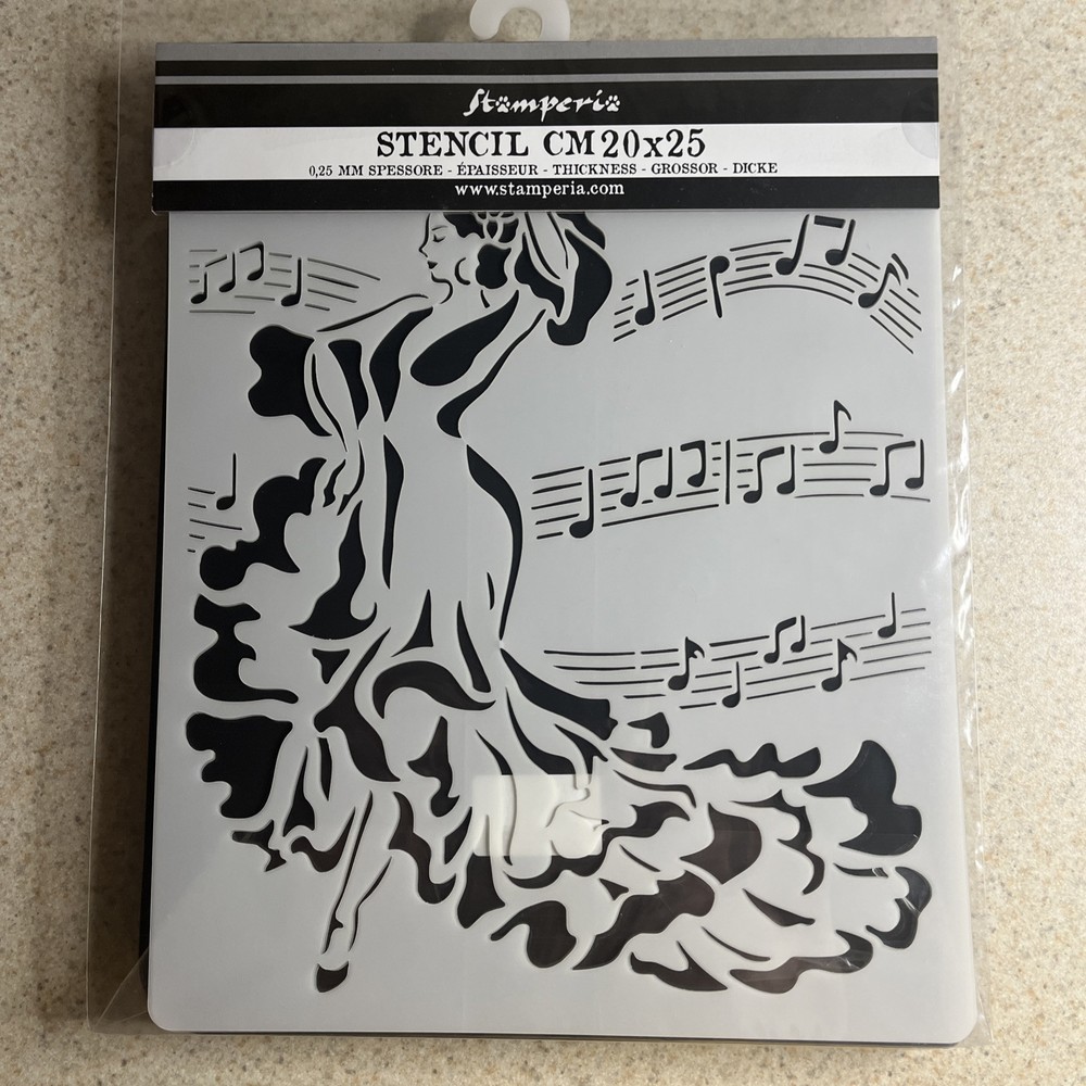 Stamperia Stencil 7.87"X9.84"- Dancer Desire KSTD122