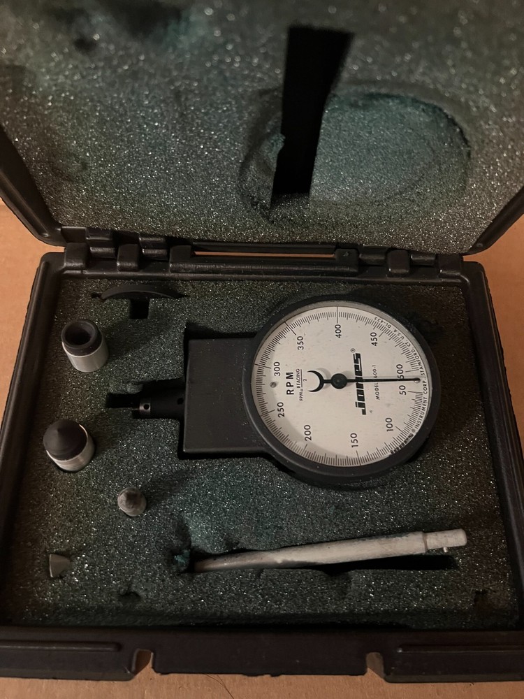 JONES SINGLE RANGE PORTABLE HAND TACHOMETER MODEL 1600-1