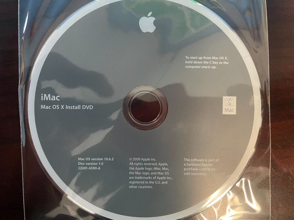 Apple iMac Mac OS X 10.6.2 Install DVD & Application Install DVD Bundle