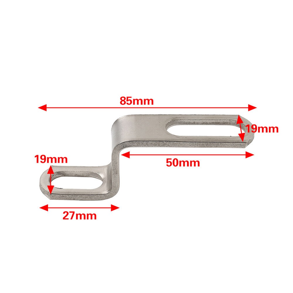Universal Motorcycle Exhaust Pipe Fixed Clamp Bracket Z-Shaped Mounting