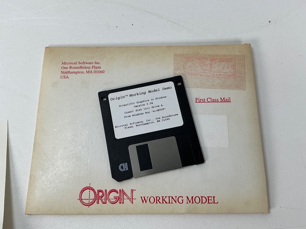 Microcal Software Origin Computer Model Demo Verson 3.5” Disks New Open Box