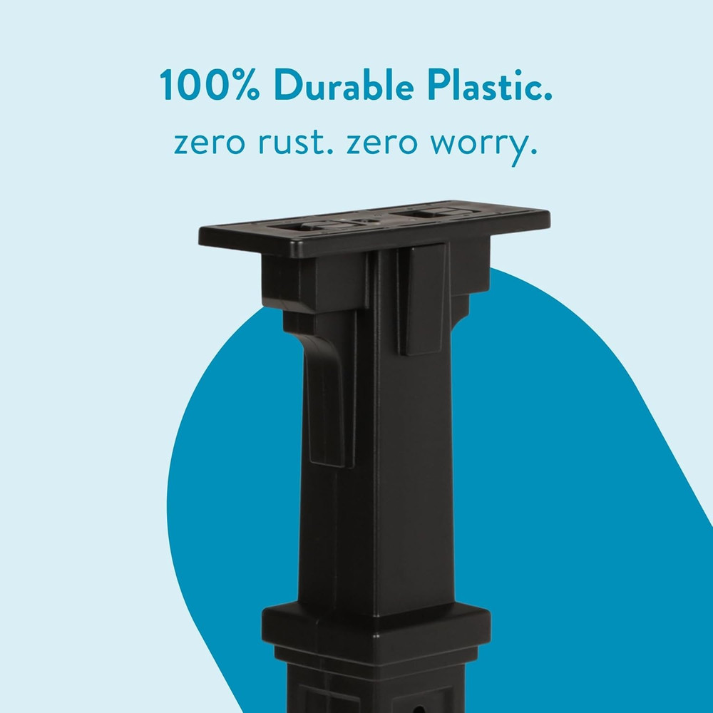 Grand Haven Plastic Mailbox Post, Compatibility Code A, B, C, D, GHP00BAM, Black