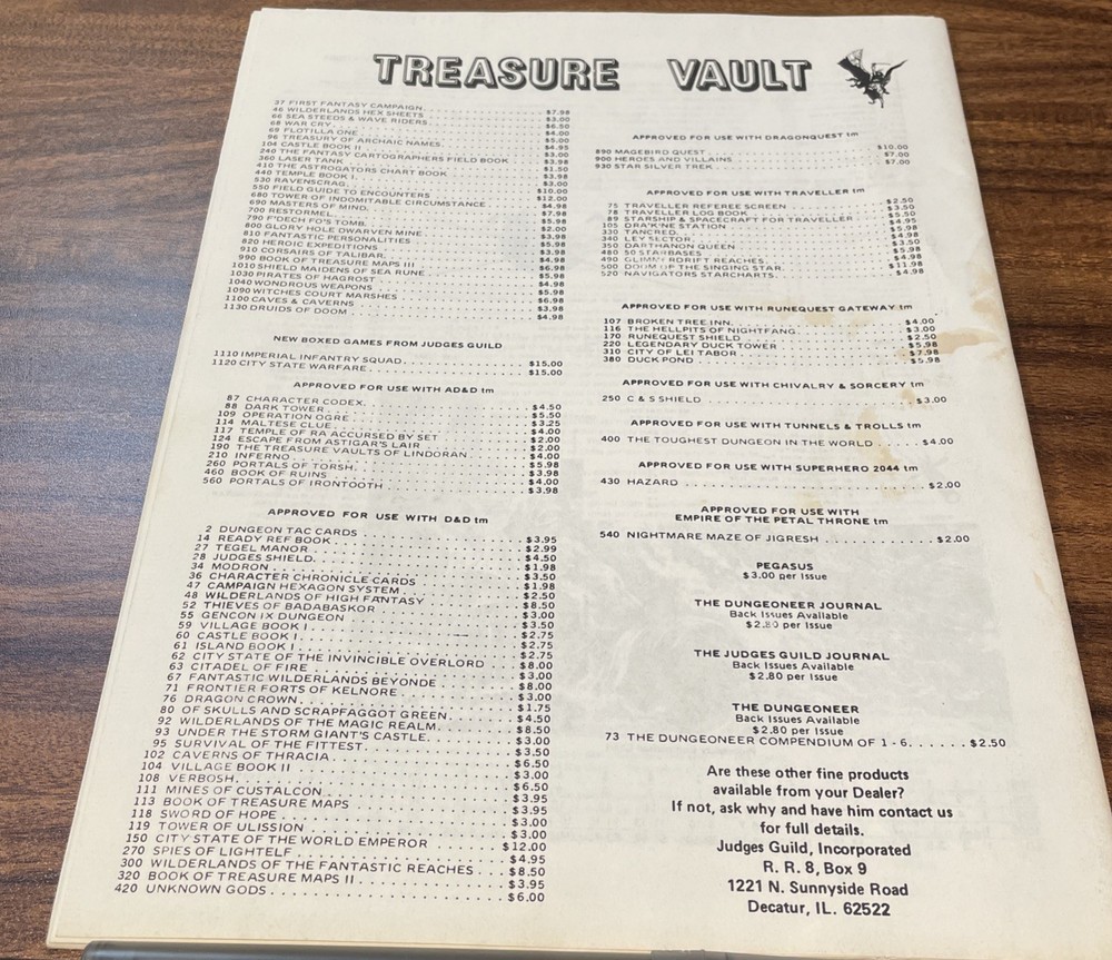 JUDGES GUILD MODULE, NIRANG'S KEEP ORIGINAL DUNGEONS DRAGONS EXCELLENT CONDITION