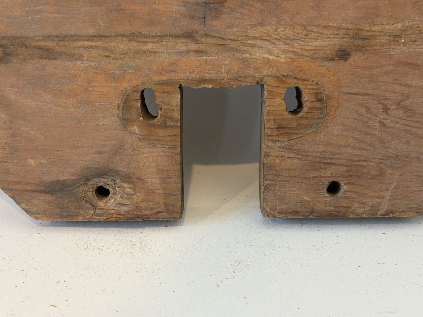 Antique Industrial Wood Foundry Mold Abstract Wall Art Anchor Vines Leaves