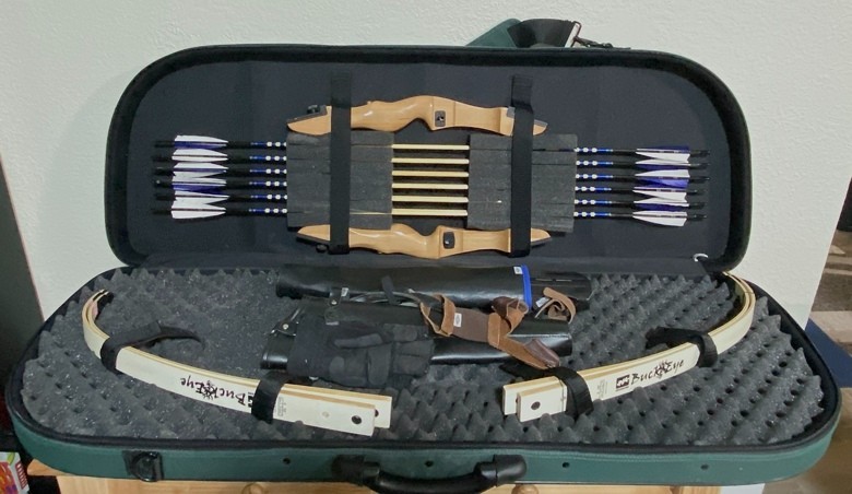 Rigid Samsonite Archery Case Storage