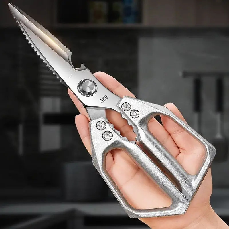 1Pack Kitchen Scissors All Purpose Stainless Steel Kitchen Shear Sharp Silver