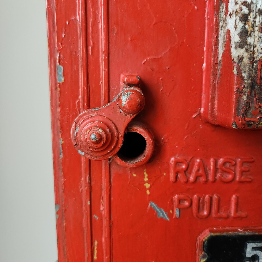 Vintage SAFA Fire Alarm Box For Restoration Matching Code Wheel & Plate #