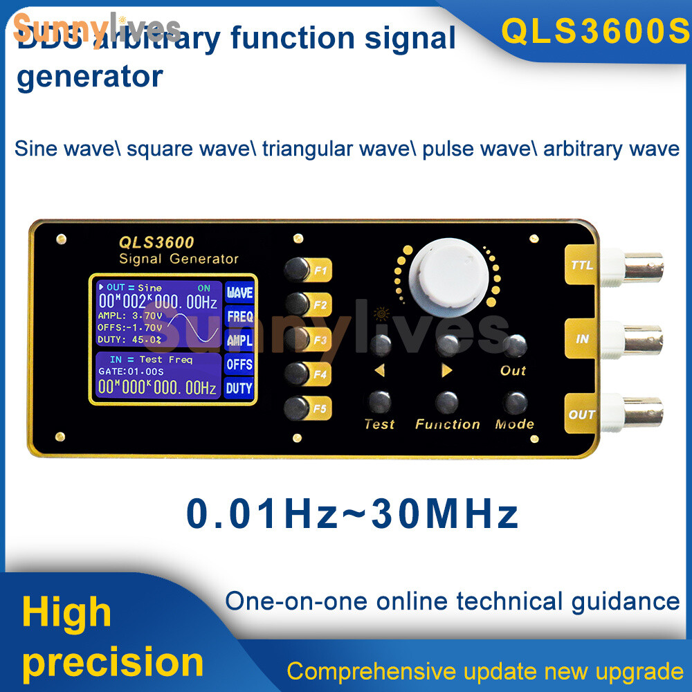 QLS3600S 2.4-in TFT Arbitrary Wave DDS Function Signal Generator/Frequency/Pulse