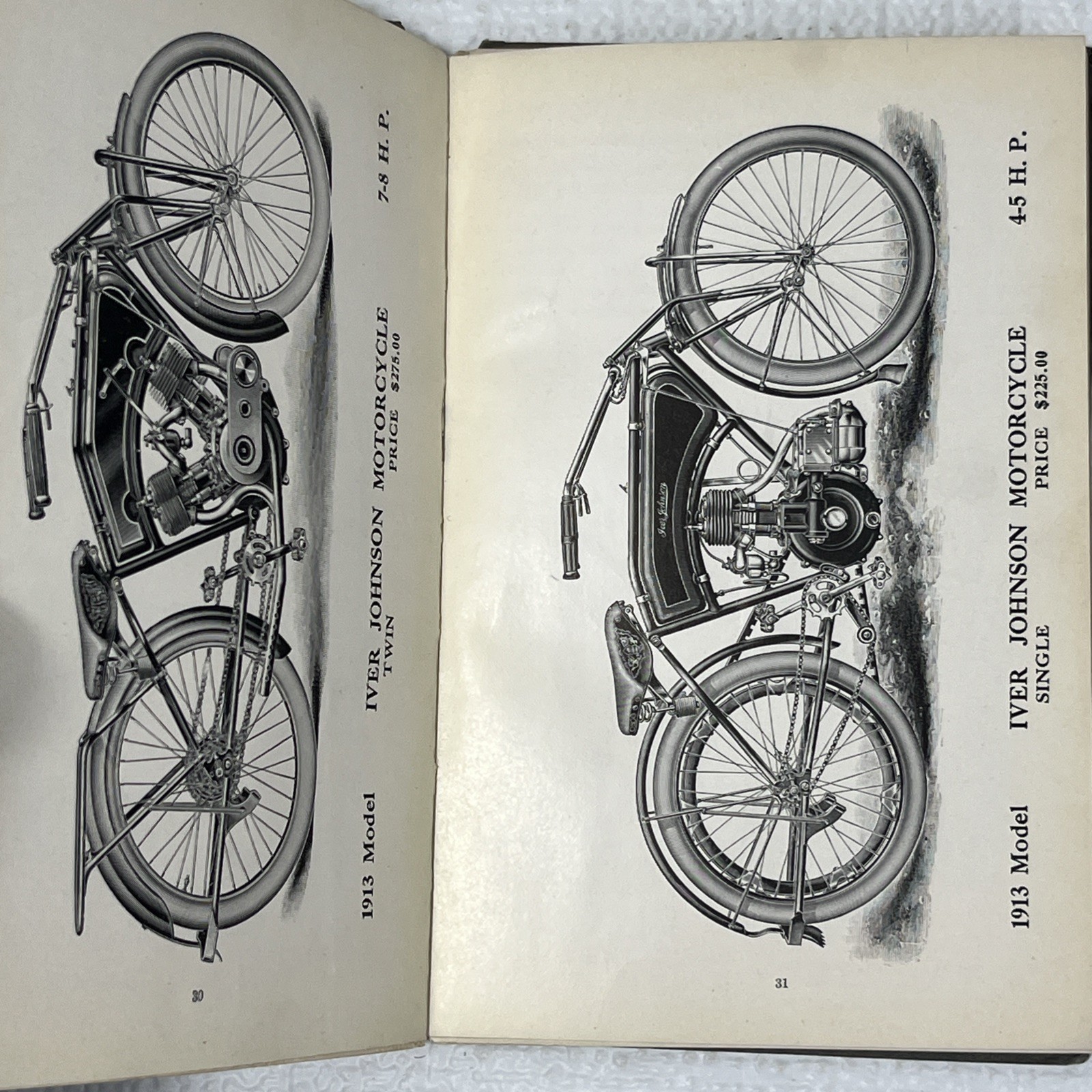 1913 Iver Johnson Original Paper Catalog for Bicycles, Motorcycles