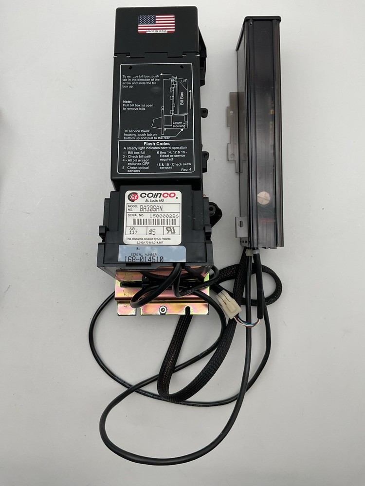 Coinco BA30SAN Dollar Bill Acceptor Validator Vending Machine