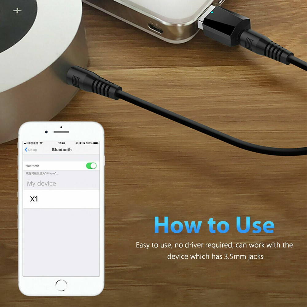 2 Pcs NEW USB Bluetooth 5.0 Wireless Audio Music Stereo Adapter receiver US SHIP