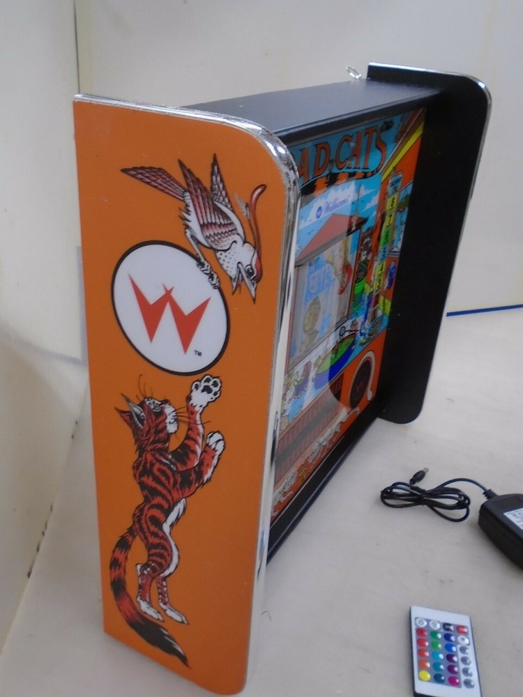 Williams Bad Cats Pinball Head LED Display light box