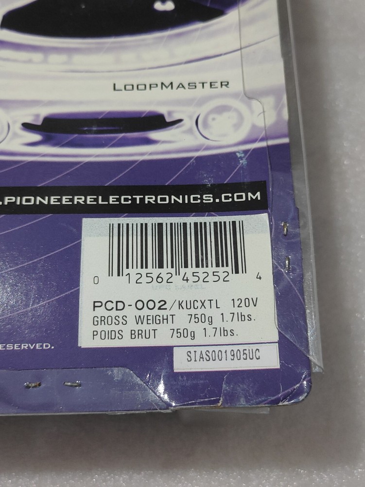 New Old Stock, Untested, Pioneer Loopmaster PCD-002 Clear Portable CD Player