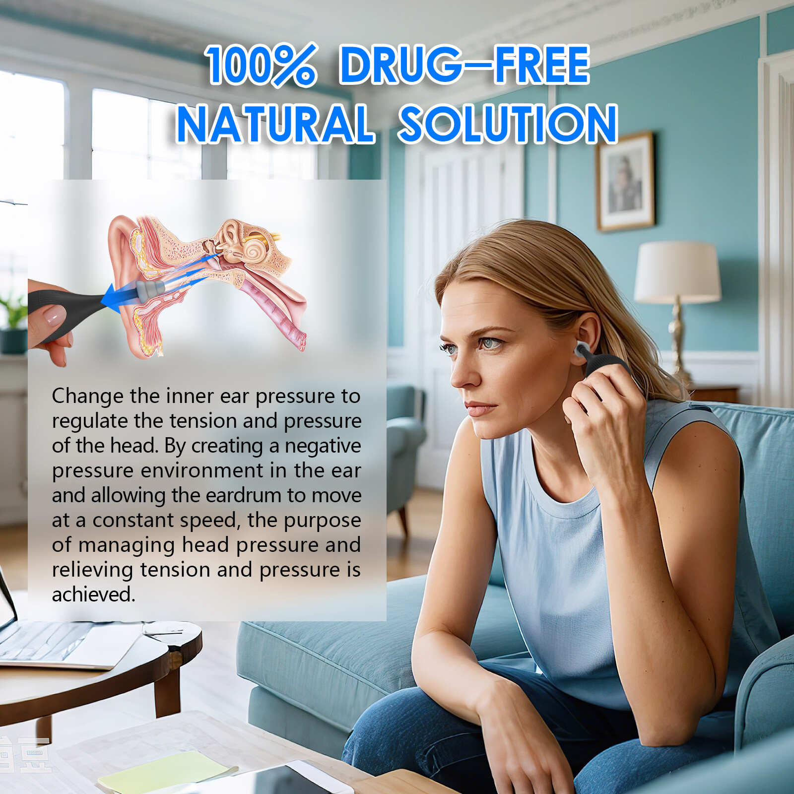 Tinnitus Relief Tool Ear Pressure Relief Device Instant Inner Ear Tension Relief