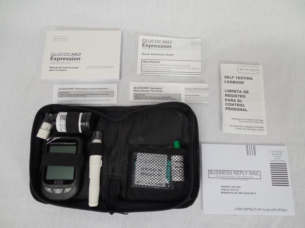 Arkray Glucocard Expression Diabetic test strips 200ct w/Meter