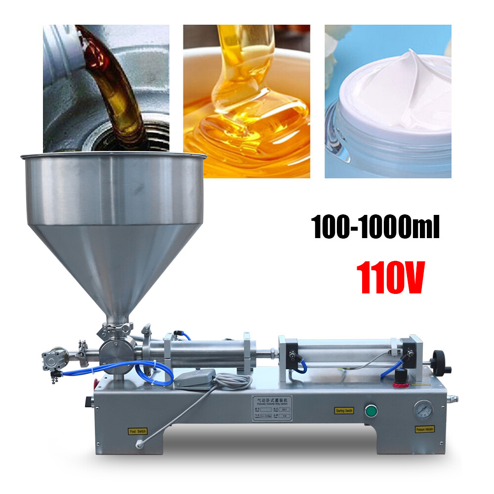 50-500ml Semi-automatic Pneumatic Liquid Filling Machine Paste Shampoo Filler