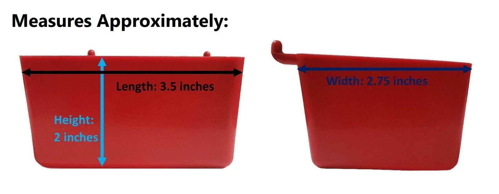 Small Plastic Pegboard Storage / Part Bins - Black Pink Orange Red or Yellow