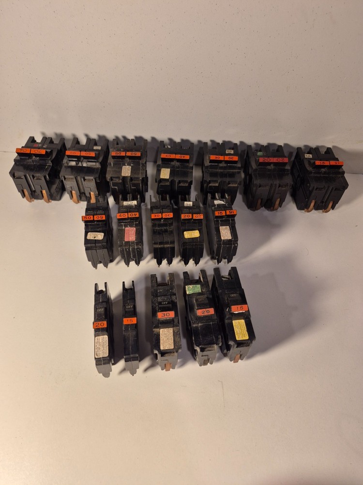 Federal Pacific FPE Breakers Multiple Amps Select From Menu