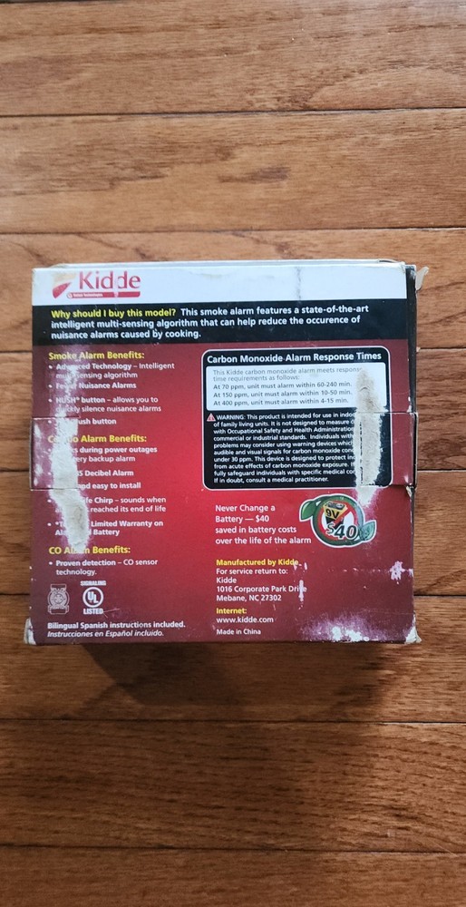 smoke & carbon monoxide combinatio kidde 120 volt hardwaired (4)