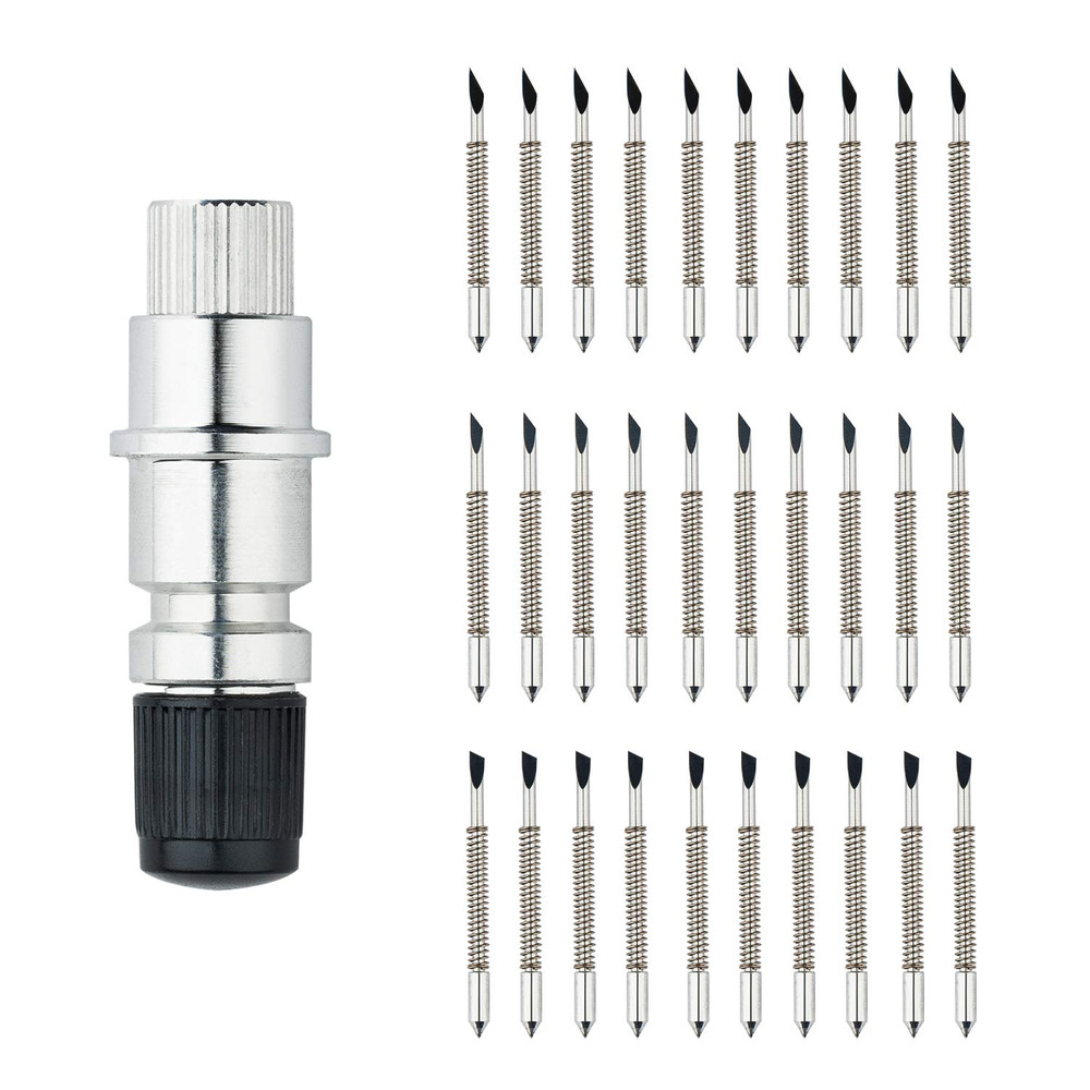 CB09 CB09U Blade Holder Base Compatible with Graphtec ， with 30 Pcs Cutting Blad