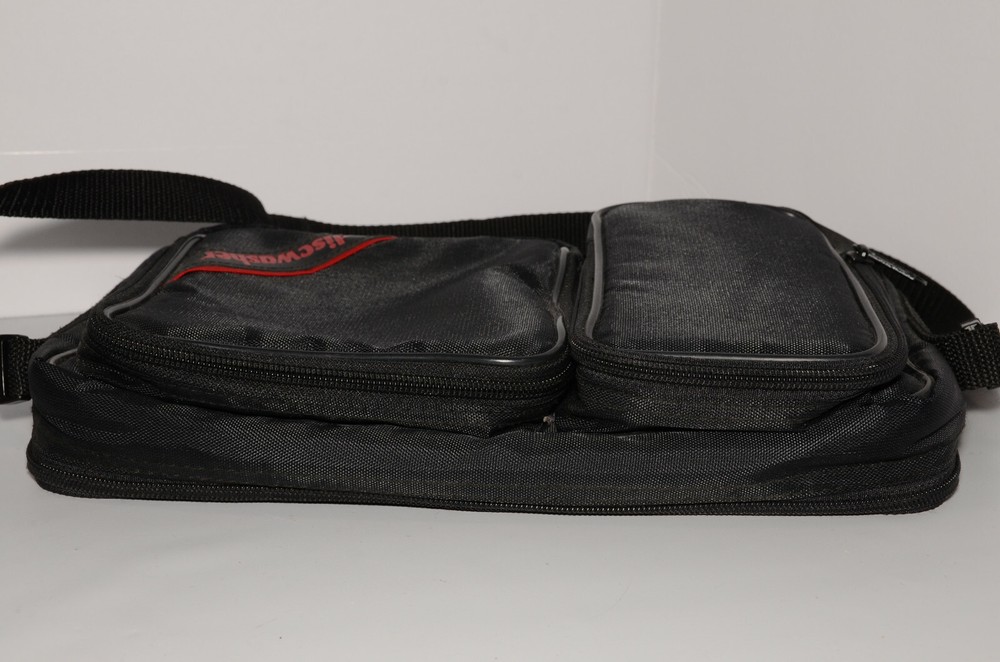 Discwasher CD Player Case Strapped Carrying Case - Black Nylon