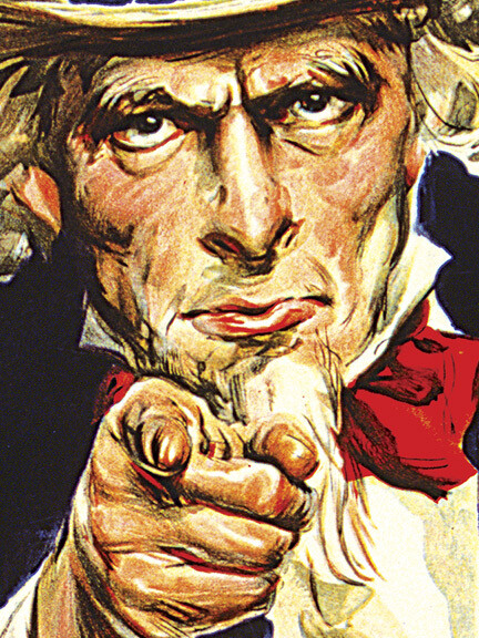 "I Want You For the US Army" Historic 1917 Uncle Sam Recruiting Poster - 24x32