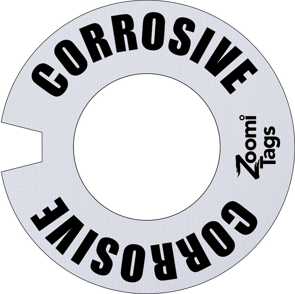 zOOmitags CORROSIVE Can Container ID Tag OSHA Compliant ACID Danger Warning