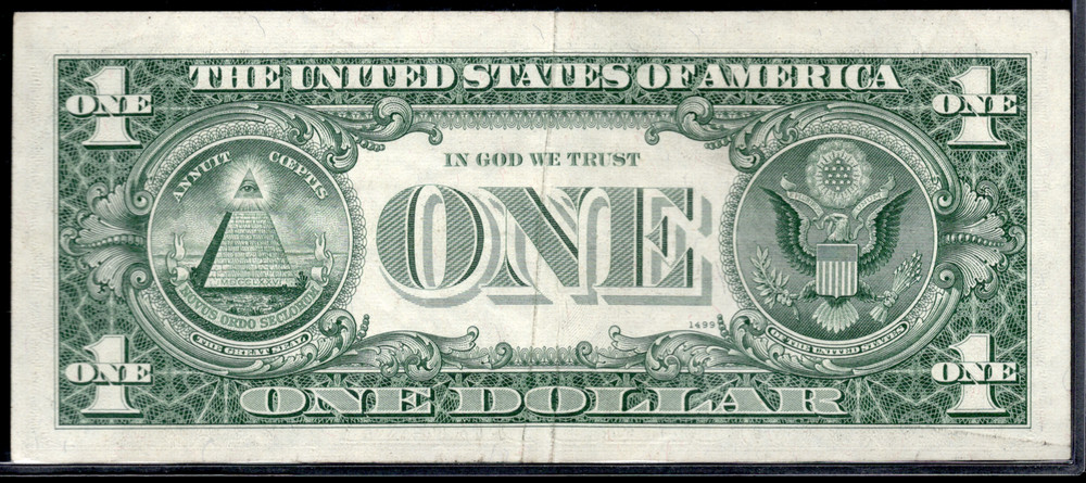 1969 $1 FRN GUTTER FOLD ERROR