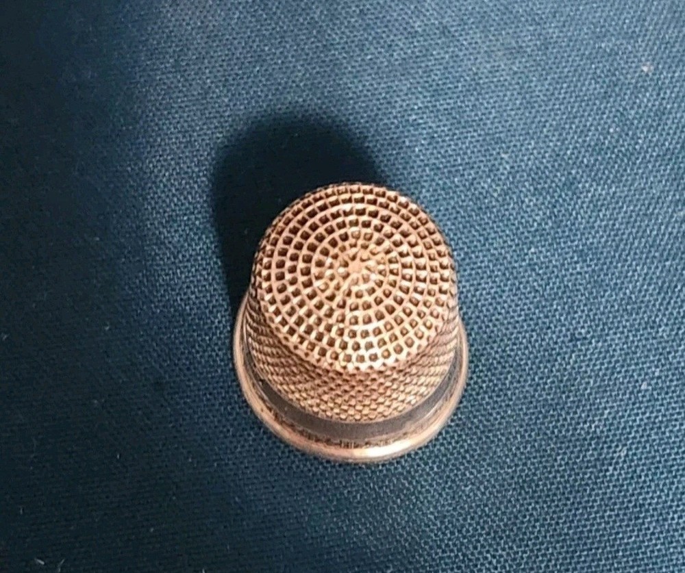 Antique Simons Bros Co Sterling Silver Thimble Size 7