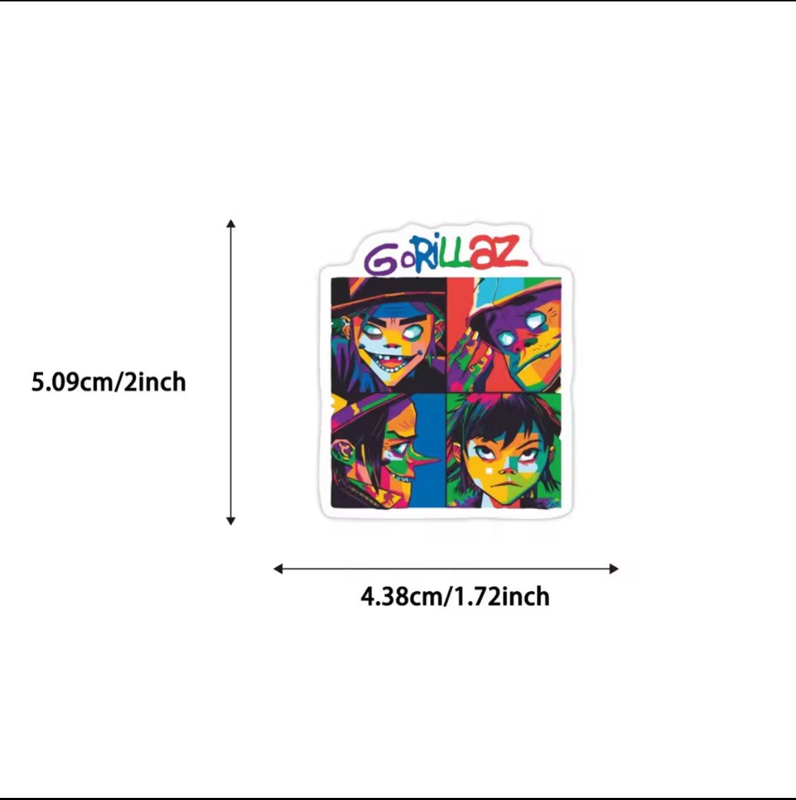 25 Piece Mix Lot 2” Gorillaz Stickers, Music, Band, Water Bottle Decal FREE SHIP