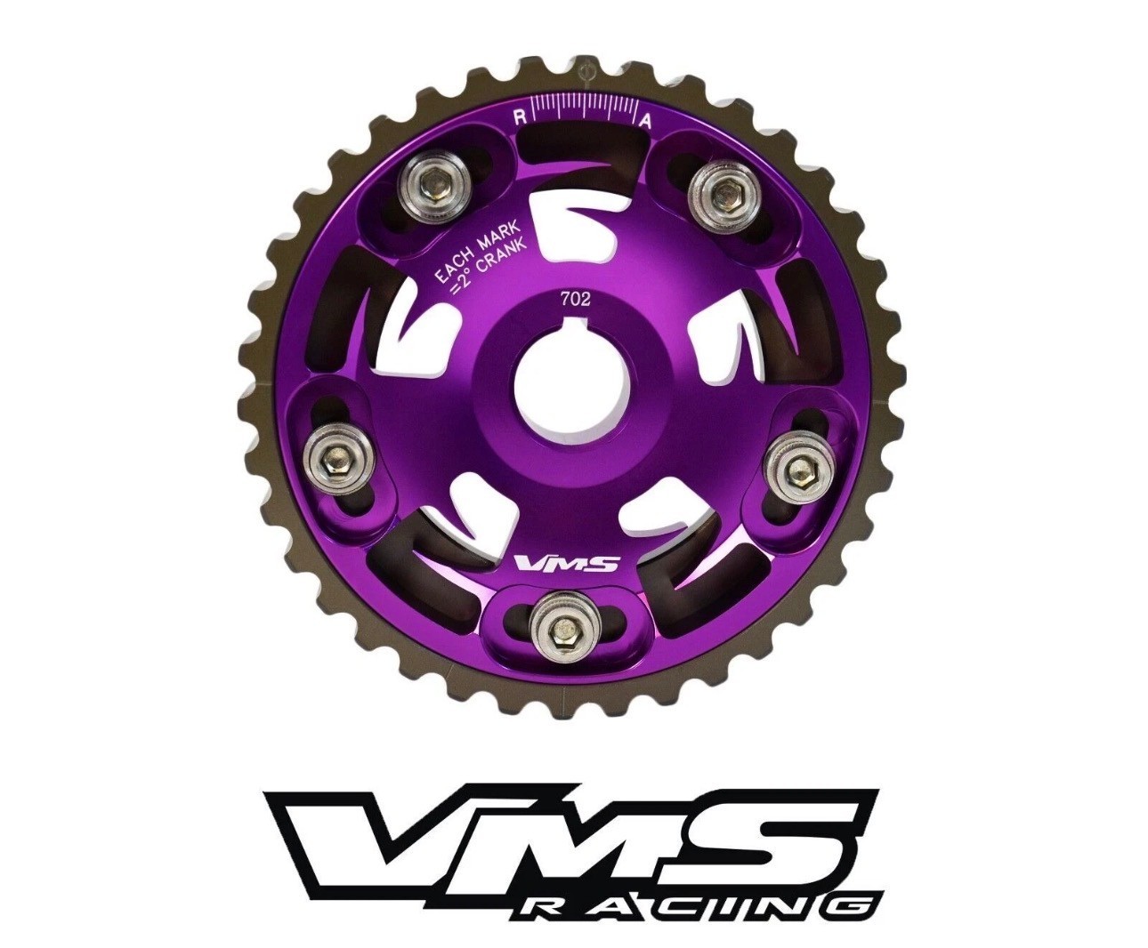 VMS Adjustable Cam Gear in Purple 1988 to 2000 Honda Civic CRX D15 D16 SOHC