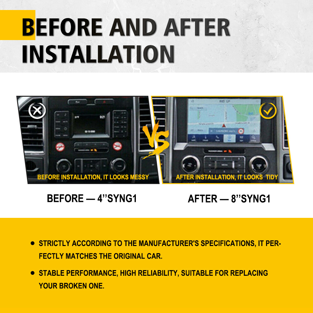 Plug&Play 4" TO PNP 8" Conversion Power Harness For Ford SYNC1 to SYNC 3 Upgrade