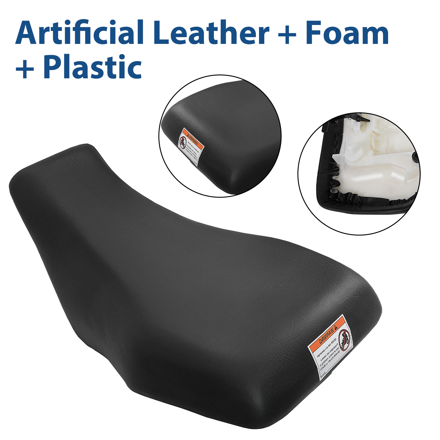 For Honda TRX 420 Rancher 2007-2013 & 420 FA FPA 2014 ATV Black Complete Seat