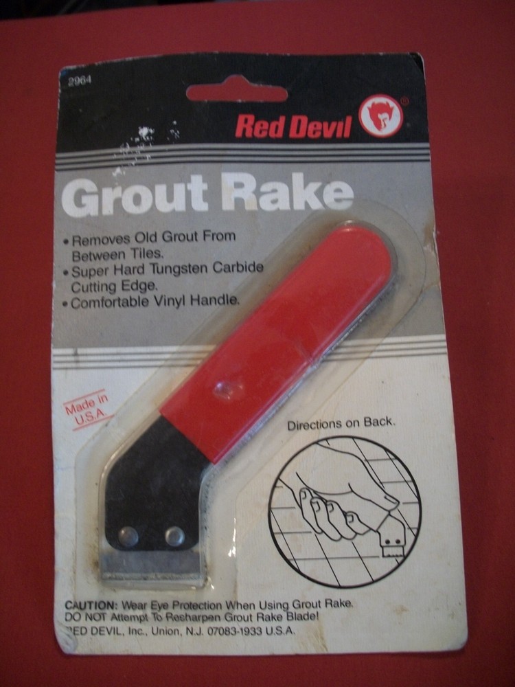 Red Devil Tungsten Carbide Grout Rake #2964, NIB