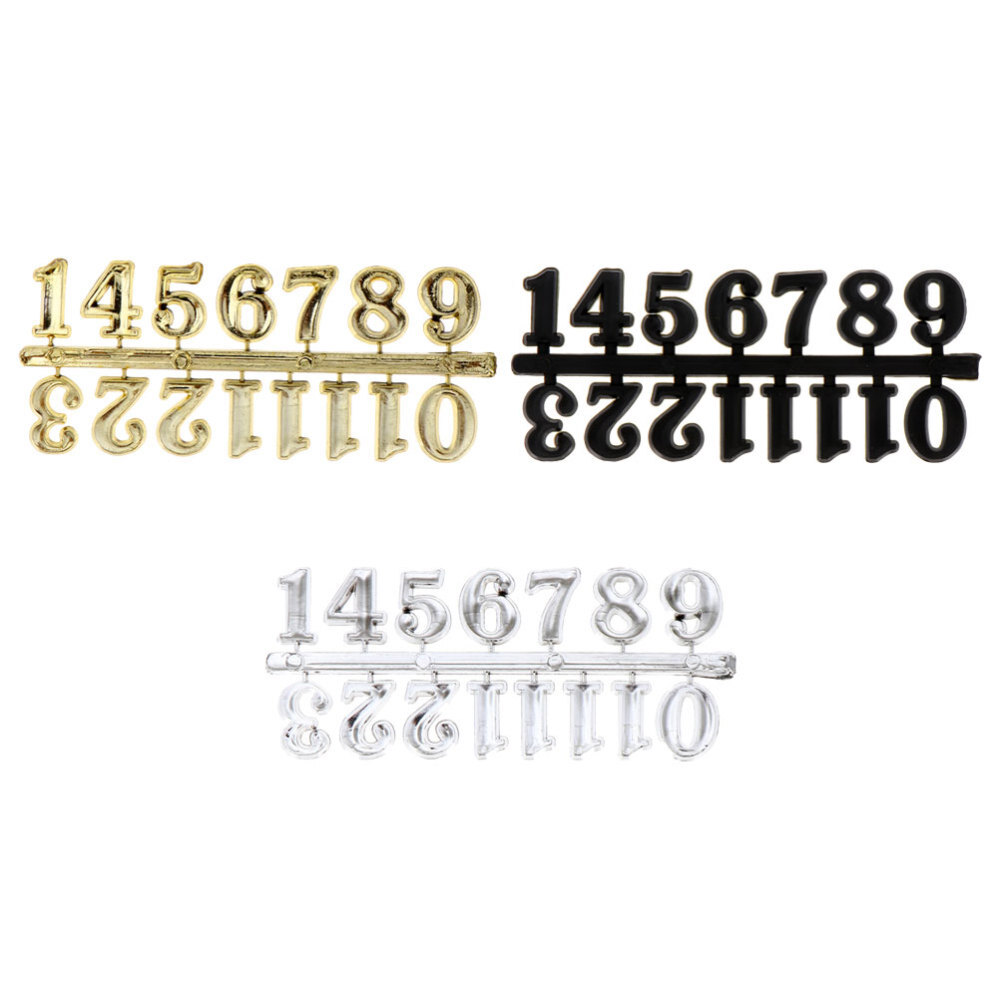 Arabic Numerals Clock Numbers Self Adhesive Clock 3 Sets Stickers