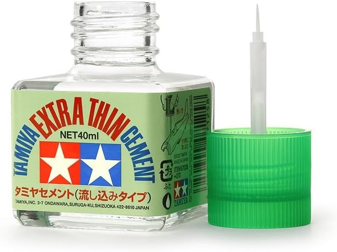Extra Thin Plastic Cement Glue 40ml Fine Tip Bottle