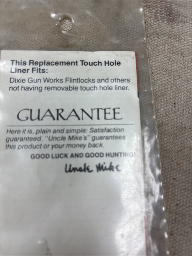 Black powder Touch Hole Liner Replacement