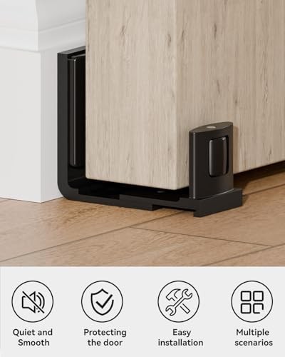 Sliding Barn Door Bottom Floor Guide, Adjustable U Shape Wall Mount Shape