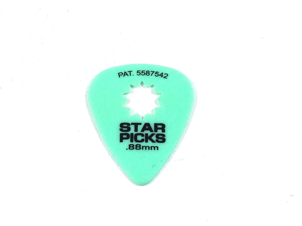 Everly Star Guitar Picks 24 Pack .88mm Mint Green