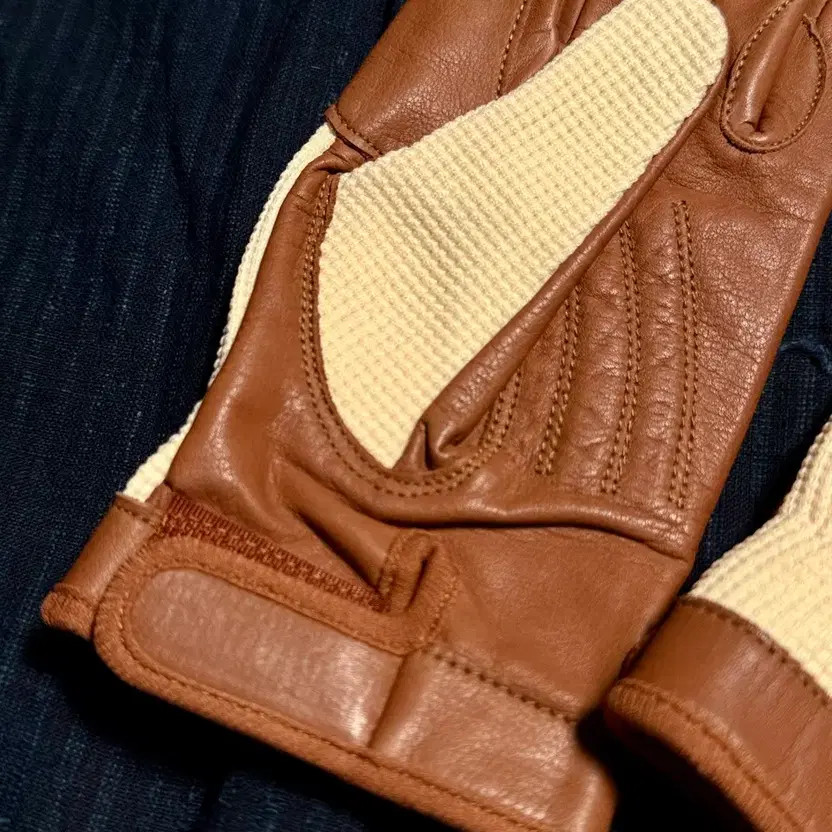 Waffle & Leather Riding Gloves S Size