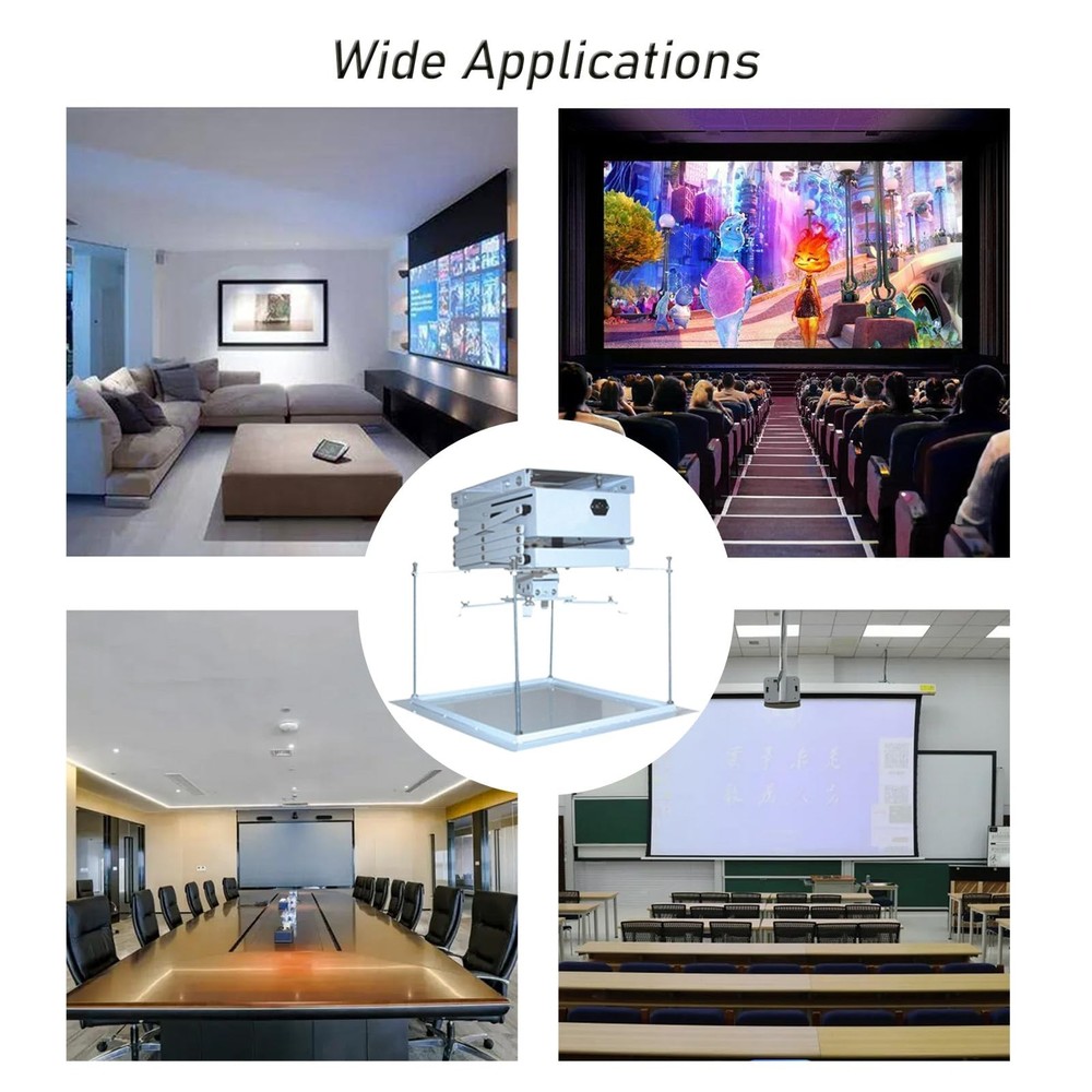 INTBUYING Electric Projector Ceiling Mount 39In Hidden Ceiling Projector Mount
