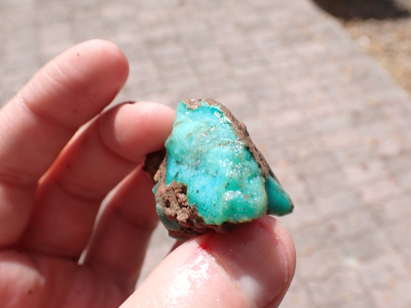 Gem Silica Rough 25.8g Ray Mine 1980's Greens and Blues - Translucent!